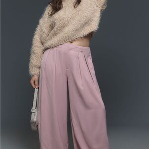 Elegant Pink Pleated Pants
